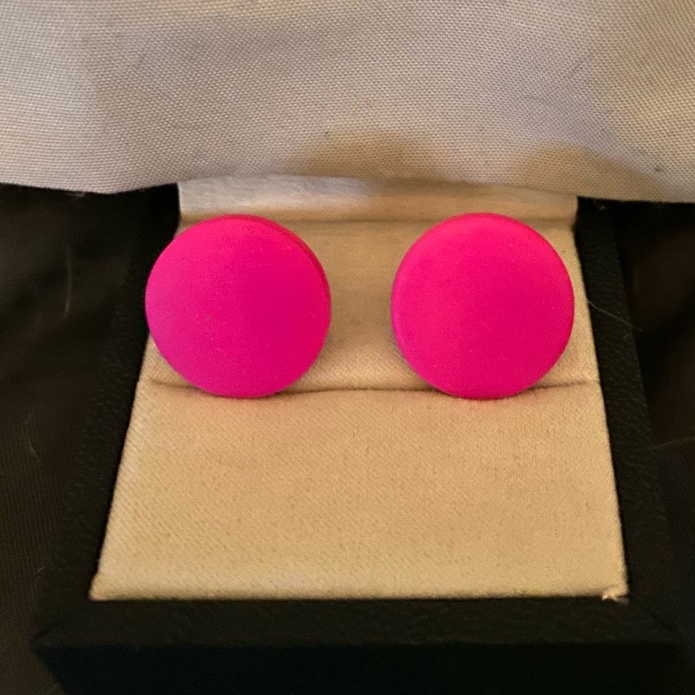 Retro round wood earrings
